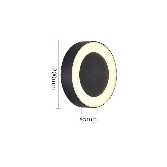 Applique murale — Extérieur LED ovale ou ronde Creative