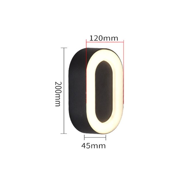 Applique murale — Extérieur LED ovale ou ronde Creative