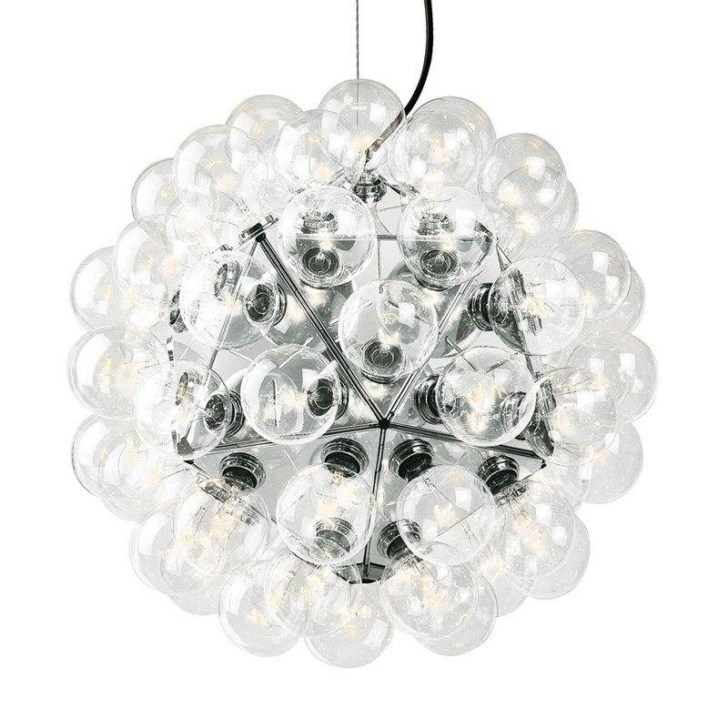 Suspension — Chromé avec lampes Castiglioni