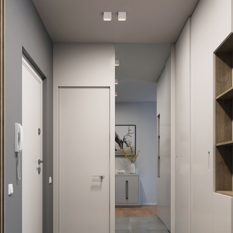 Spot design LED en forme de cube en aluminium Beal Estelle Florilège - Une Présence Décorative Affirmée
