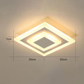 Plafonnier — Design LED en forme circulaire ou carré en métal Davis