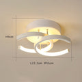 Plafonnier moderne LED avec 2 C croisées en métal Donatelo Théa Onde - Présence Moderne & Harmonie Intérieure