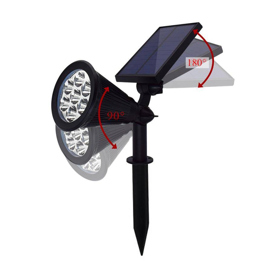 Spot 7 LED extérieur solaire à lumière colorée