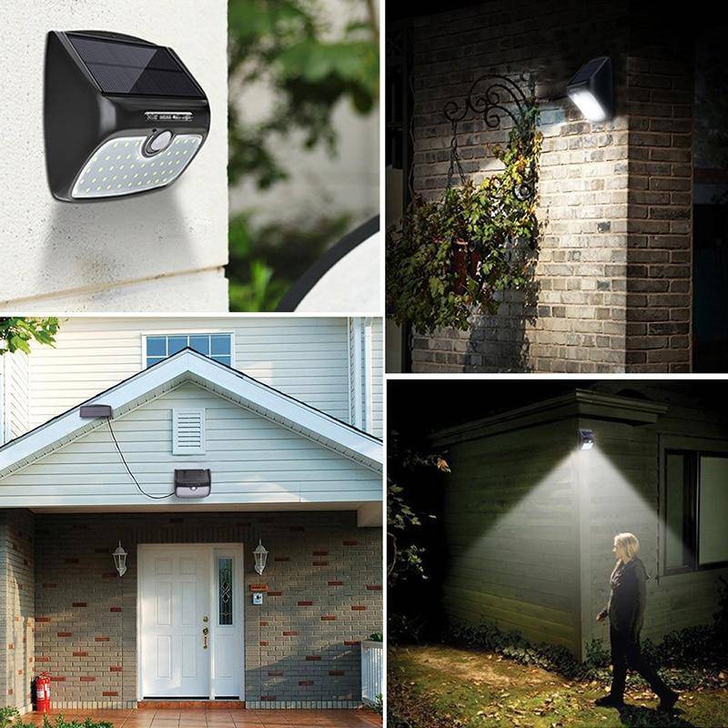 Applique murale — Extérieur solaire à 48 LEDs Sensor