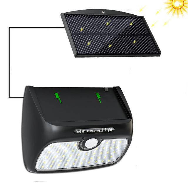 Applique murale — Extérieur solaire à 48 LEDs Sensor