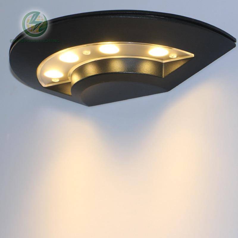 Applique murale — Extérieur LED demi-cercle noire Lighting
