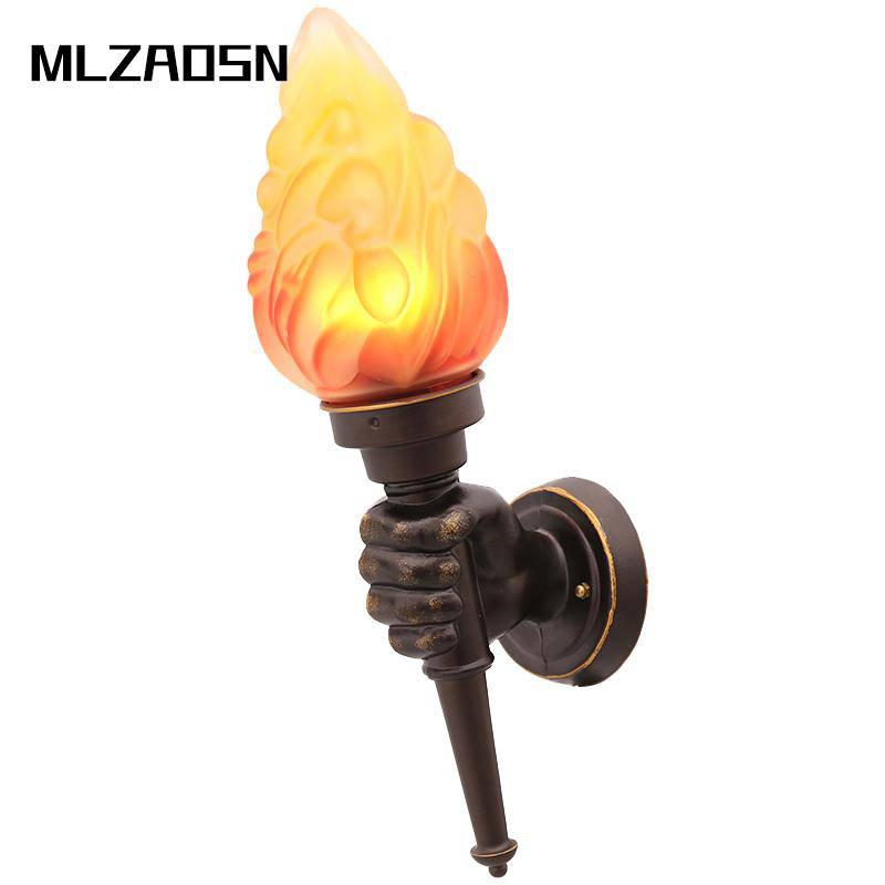 Applique murale — Extérieur LED torche dans une main