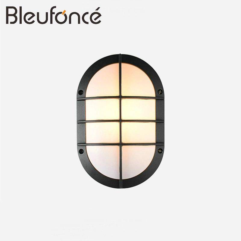 Applique murale — Extérieur LED moderne ovale à grille