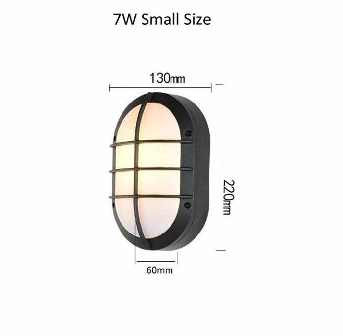 Applique murale — Extérieur LED moderne ovale à grille