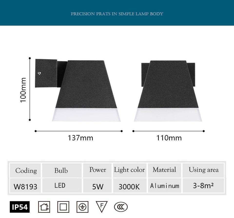 Applique murale — Extérieur LED pyramide en aluminium