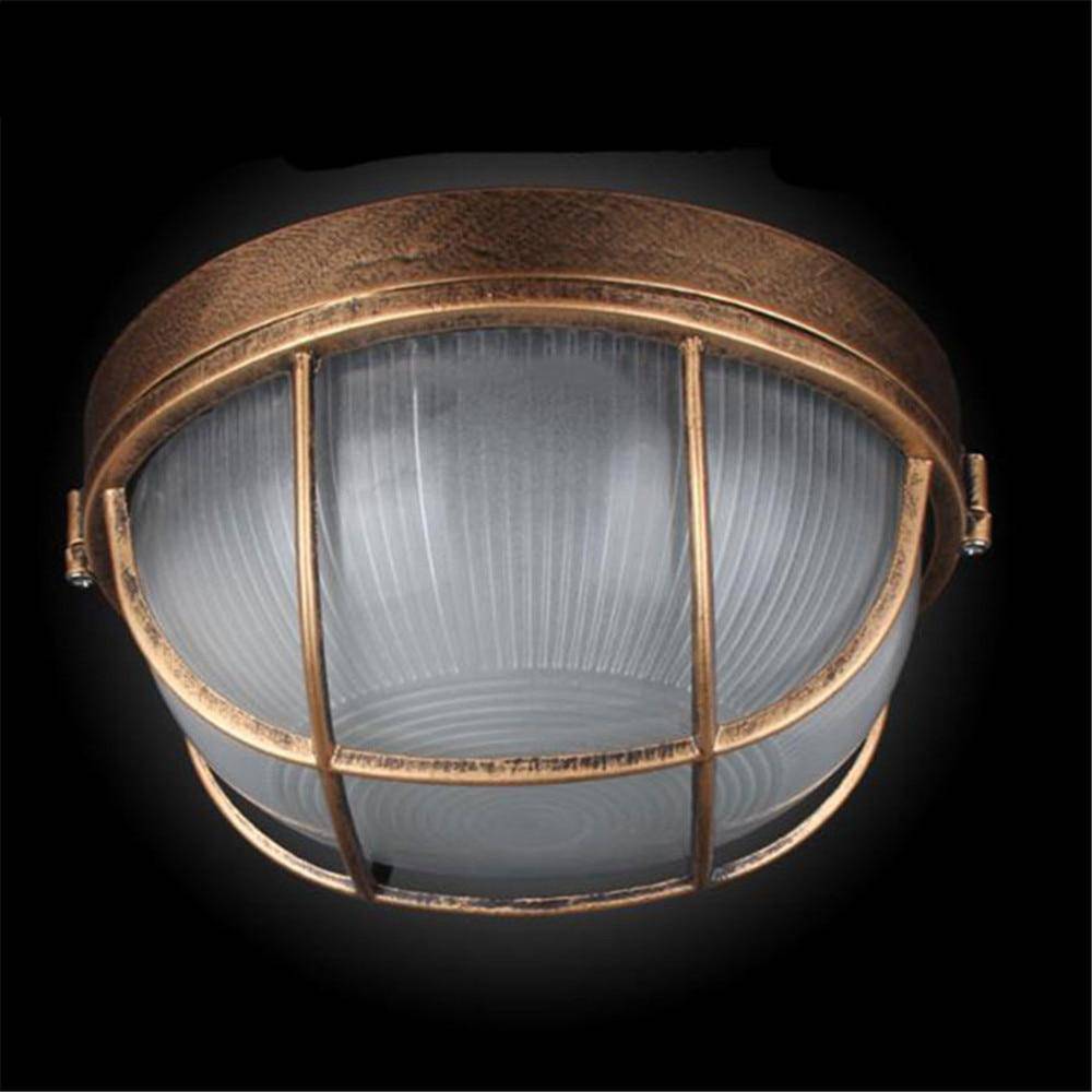 Plafonnier — Extérieur LED rond à gille vintage
