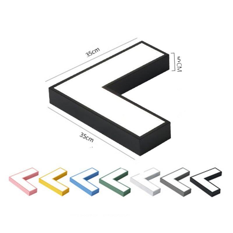 Plafonnier design LED angle droit Arrow Césarine Auréole en Métal - Lignes Dessinées & Décor Raffiné