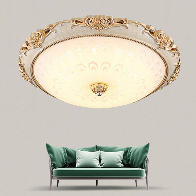 Plafonnier — LED en acrylique rond avec dorures