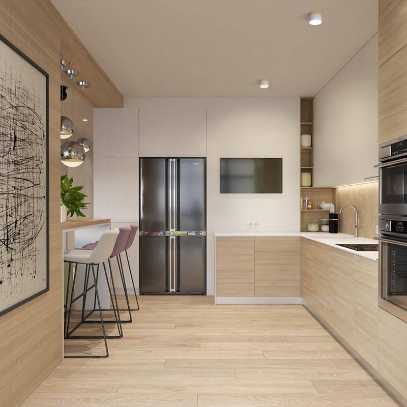 Spot moderne LED rond avec base en bois Loft Estelle Perspective - Esprit Naturel & Ambiance Sereine