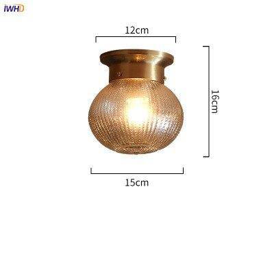 Plafonnier — Design à LED en métal et verre ambré