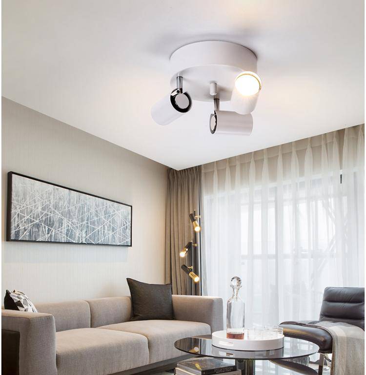 Plafonnier rond à spots LED ajustable Ysée Dessin - Rondeur & Élégance dans le Décor