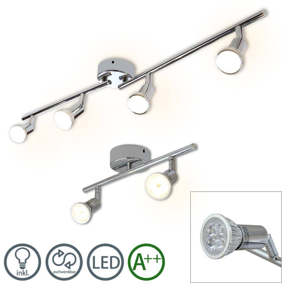 Plafonnier chromé barre à spots LED Indoor Roxane Récital en Aluminium - Lignes Dessinées & Décor Raffiné