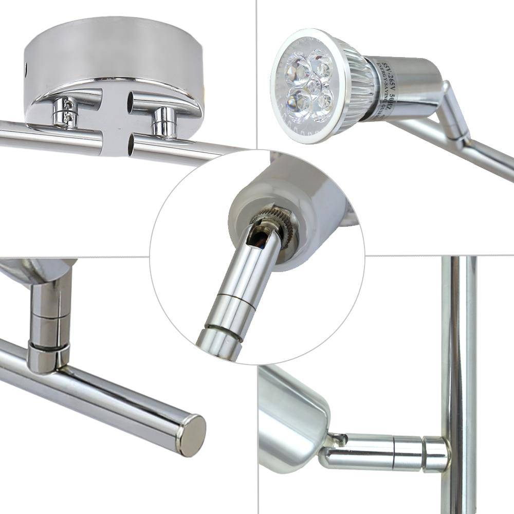 Plafonnier chromé barre à spots LED Indoor Roxane Récital en Aluminium - Lignes Dessinées & Décor Raffiné