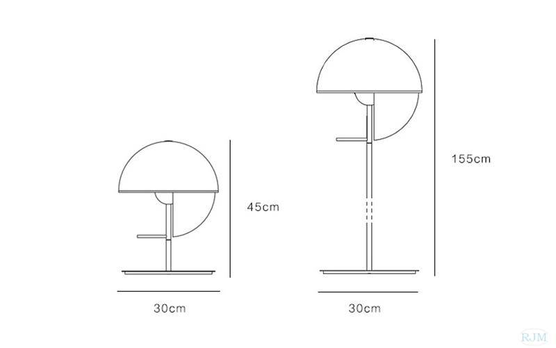 Lampadaire — LED design lampe en boule changeable Lamp