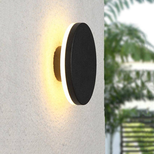 Applique murale — LED ronde avec lumière arrière waterproof