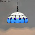Suspension tiffany vitrail coloré Mediteraneen Lucille Tempo en Verre - Jeux de Reflets & Harmonie Intérieure