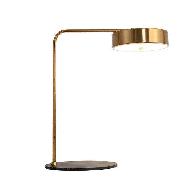 Lampe de chevet ou bureau doré arrondi Study