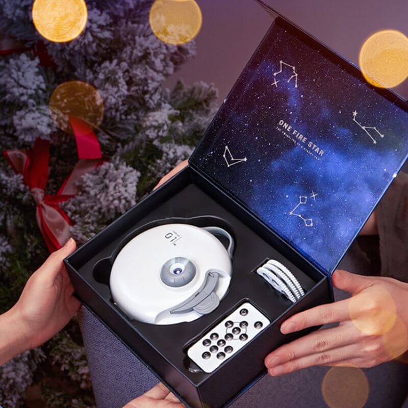 Projecteur Galaxy Infinity Zélian Tempo en Verre - Une Présence de Verre Élégante
