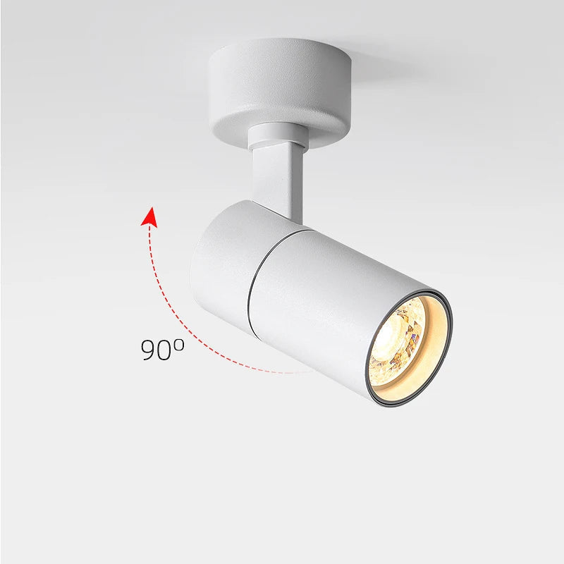 Projecteur led rond carré surface montée angle réglable Mérida Matin - Formes Arrondies & Harmonie Visuelle