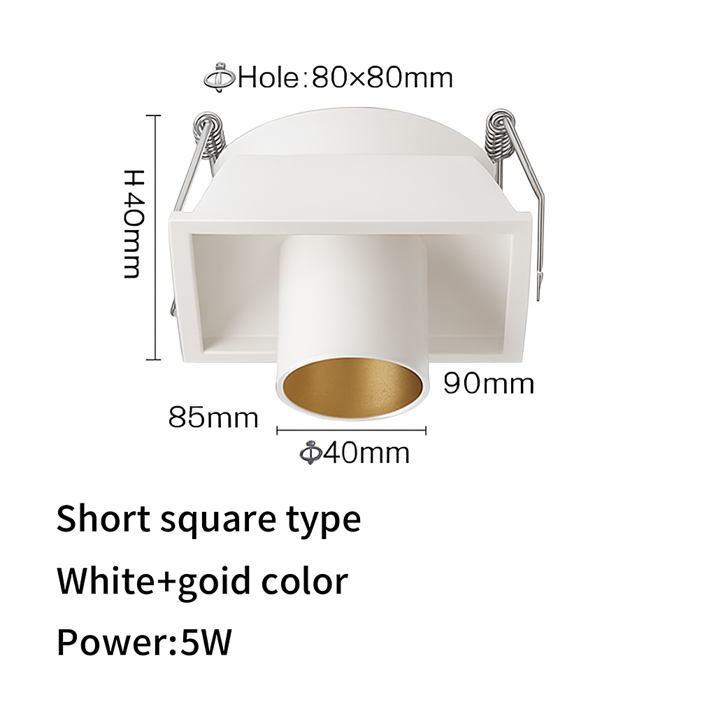Projecteur led encastré long tube spot angle réglable foco Rosalie Cantate en Aluminium - Une Présence Décorative Affirmée