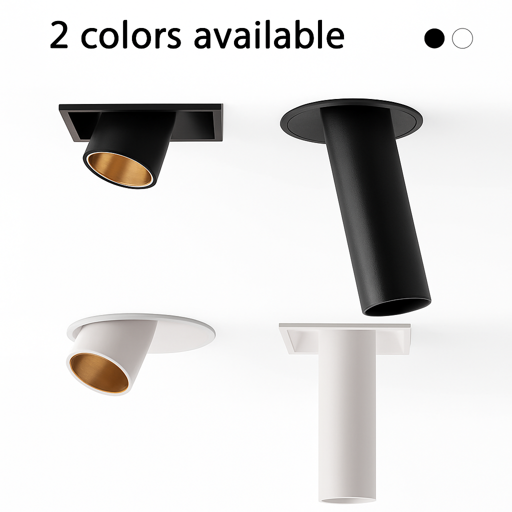 Projecteur led encastré long tube spot angle réglable foco Rosalie Cantate en Aluminium - Une Présence Décorative Affirmée