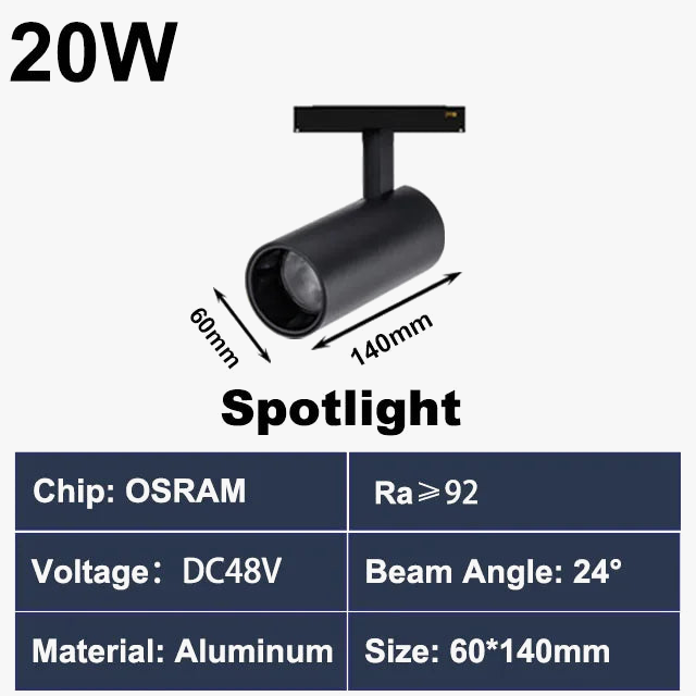 Luminaire — Rail d éclairage magnétique moderne pour intérieur en aluminium