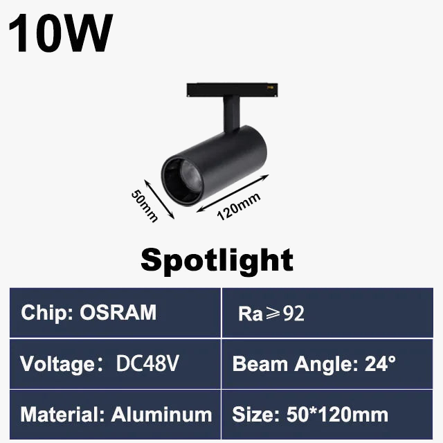 Luminaire — Rail d éclairage magnétique moderne pour intérieur en aluminium