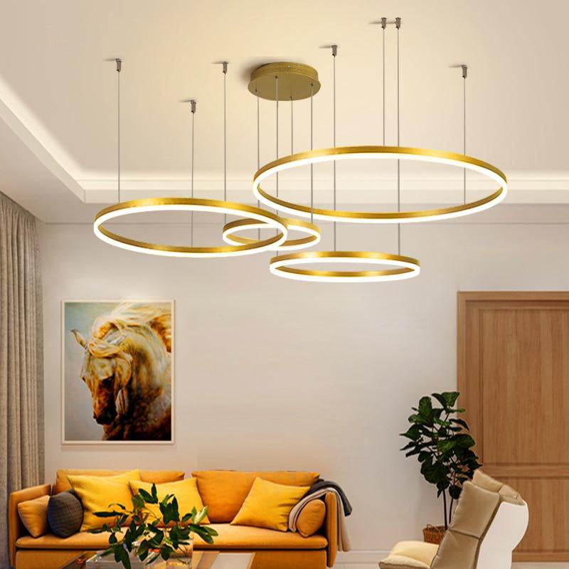 Remi Suspension Anneau Moderne Métal Salon - 12