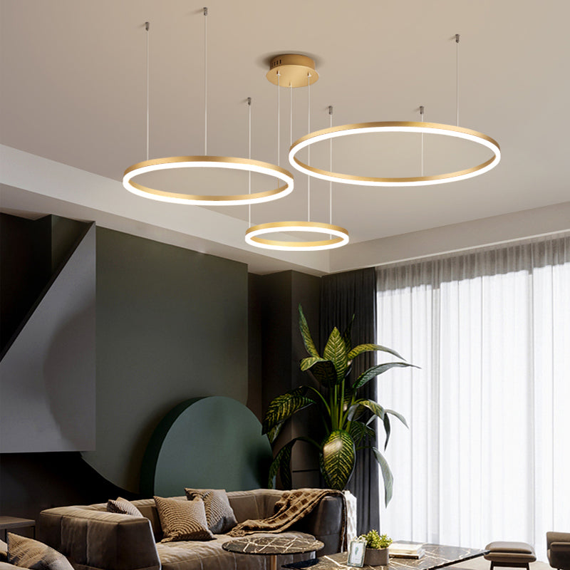 Remi Suspension Anneau Moderne Métal Salon - 16