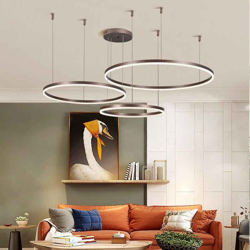 Remi Suspension Anneau Moderne Métal Salon - 2