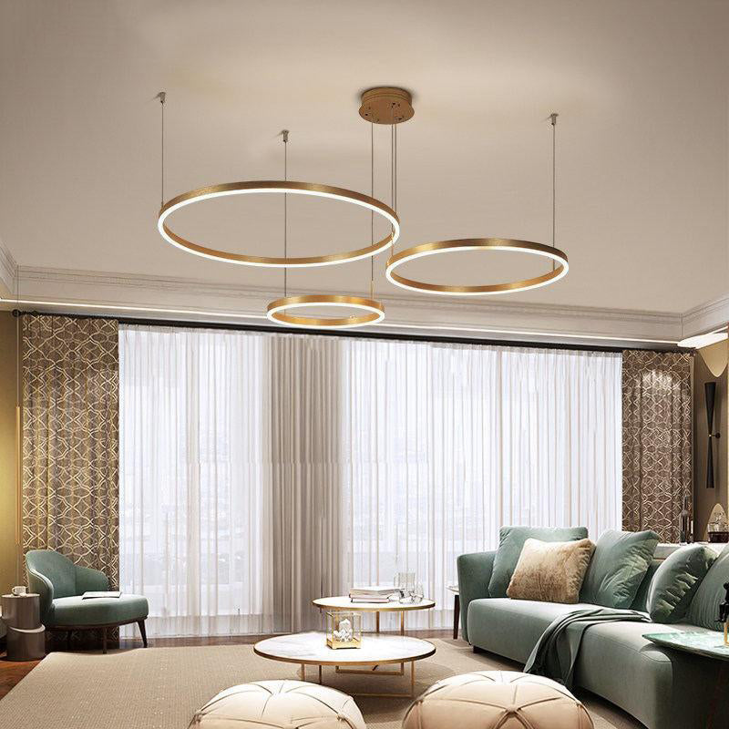 Remi Suspension Anneau Moderne Métal Salon - 5