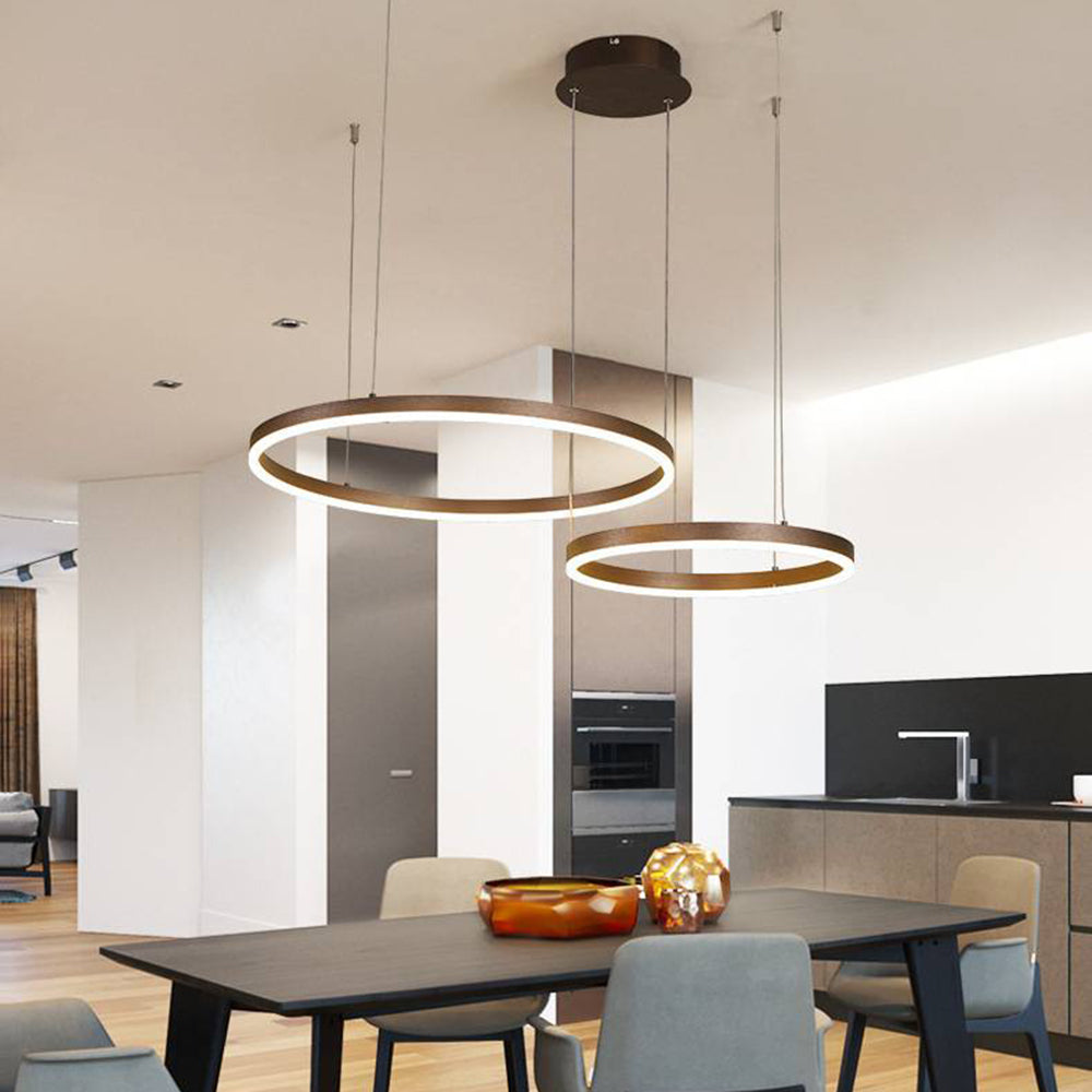 Remi Suspension Anneau Moderne Métal Salon - Café Cadre - 40 60 cm 2 Anneaux - Blanc froid Sans télécommande