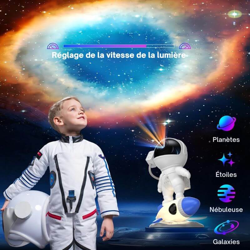 Projecteur Cosmonaute Galaxie Inès Galbe - Un Accent Raffiné au Quotidien