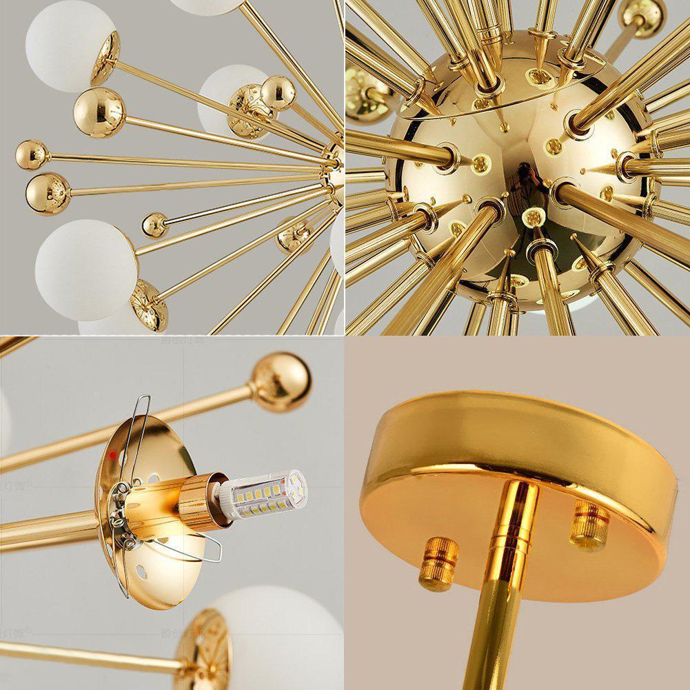 Valentina Feu d'Artifice LED Lustre Or Métal Salon/Chambre à Coucher - Neutralighting