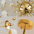 Valentina Feu d'Artifice LED Lustre Or Métal Salon/Chambre à Coucher - Neutralighting