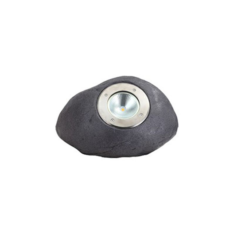 Ray Lampe Extérieure au Sol Pierre Moderne, Métal/Résine, Gris, Jardin - Neutralighting