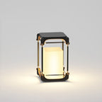 Ray Lampadaire Rectangulaire Moderne, Métal/Acrylique, Noir, Extérieur - Neutralighting