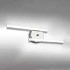 Ray Applique Murale à Miroir Design LED Linéaire Moderne Métal/Gel de Silice Noir/Argent Salle de Bain - Neutralighting