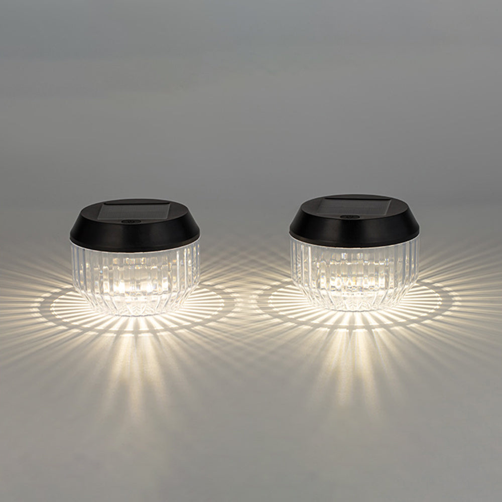 Ray Lampe de Table Ronde Moderne, Acrylique, Noir, Jardin - Neutralighting