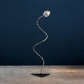 Arisha Lampe Extérieure au Sol Linéaire Simple, Métal/Verre, Or, Jardin - Neutralighting