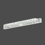 Kristy Applique Murale à Miroir LED Rectangulaire Moderne Cristal Métal Argent Salle de Bain - Neutralighting