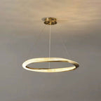 Kristy Luminaires Suspensions Anneau Moderne Métal Acrylique Noir/Cuivre Salon/Chambre à Coucher - Neutralighting