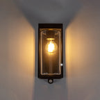 Ray Applique Murale Rectangle Industrielle Métal Verre Jardin Cour - Neutralighting