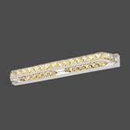Kristy Applique Murale à Miroir LED Rectangulaire Moderne Cristal Métal Argent Salle de Bain - Neutralighting
