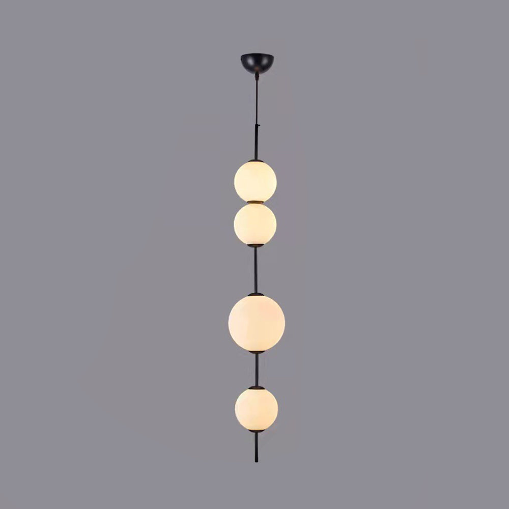Valentina Luminaires Suspensions Bulle Moderne Simple Métal/Verre Noir Salon/Chambre à Coucher - Neutralighting